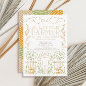 Invitation Petit Baby shower de moisson agricole