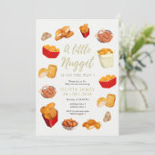 Invitation Petit baby shower de nugget (Debout devant)
