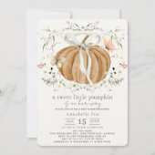 Invitation Petit Baby shower de papillons Fleur sauvage Citro (Devant)
