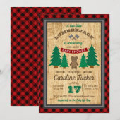 Invitation Petit Baby shower de plongée de Buffalo (Devant / Derrière)