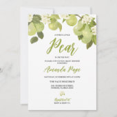 Invitation Petit Baby shower de poire doux (Devant)