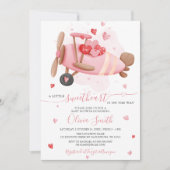 Invitation Petit Baby shower de Saint-Valentin rose (Devant)