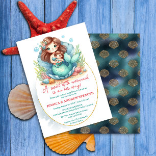 Invitation Petit Baby shower de sirène