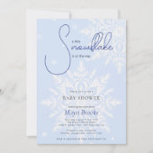 Invitation Petit Baby shower de Snowflake Blue Boy (Devant)