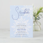 Invitation Petit Baby shower de Snowflake Blue Boy (Debout devant)