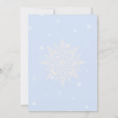 Invitation Petit Baby shower de Snowflake Blue Boy (Dos)