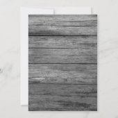 Invitation Petit Baby shower de sorcière gris en bois rustiqu (Dos)