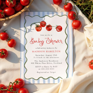 Invitation Petit Baby shower de tomate mignon