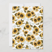 Invitation Petit Baby shower de tournesol (Dos)