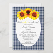 Invitation Petit Baby shower de tournesol (Devant)