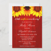Invitation Petit Baby shower de tournesol (Devant)
