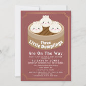 Invitation Petit Baby shower de triplets de dumping (Devant)