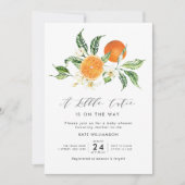 Invitation petit baby shower de verdure d'agrumes (Devant)