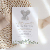Invitation Petit Baby shower de verdure des éléphants d'arach
