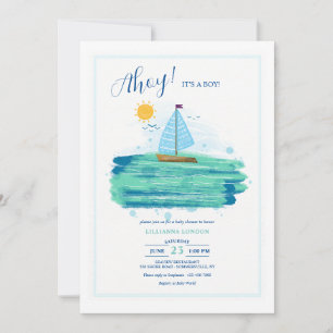 Invitation Petit Baby shower de voilier