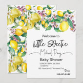 Invitation petit baby shower d'été doux (Devant / Derrière)