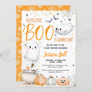 Invitation Petit Baby shower d'Halloween Boo Neutre genre
