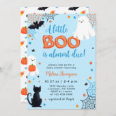 Invitation Petit Baby shower d'Halloween Boy Ghost Boy (Devant / Derrière)