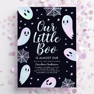 Invitation Petit Baby shower d'Halloween de fantôme de Boo