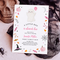 Petit Baby shower d'Halloween rose Boo