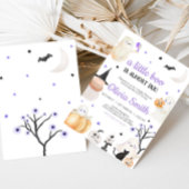 Invitation Petit Baby shower d'Halloween violet