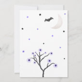 Invitation Petit Baby shower d'Halloween violet (Dos)