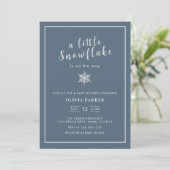 Invitation Petit Baby shower d'hiver minimaliste (Debout devant)