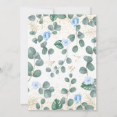 Invitation petit baby shower d'or feuille eucalyptus (Dos)