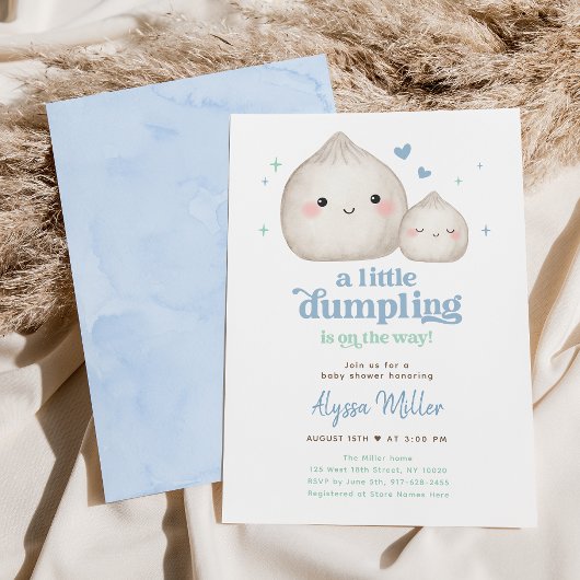Invitation Petit Baby shower Doux Bleu