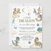 Invitation Petit Baby shower Dragon (Devant)