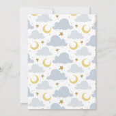 Invitation petit baby shower étoilé par courrier (Dos)