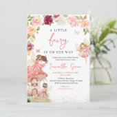 Invitation Petit Baby shower Fairy (Debout devant)