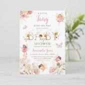 Invitation Petit Baby shower Fairy (Debout devant)
