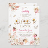 Invitation Petit Baby shower Fairy (Devant / Derrière)