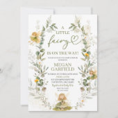 Invitation Petit Baby shower Fairy verdoyant (Devant)