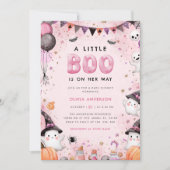 Invitation Petit Baby shower fantôme d'Halloween Boo (Devant)