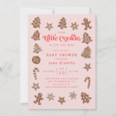 Invitation Petit Baby shower fille de biscuits (Devant)