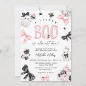 Invitation Petit Baby shower fille d'Halloween Boo (Devant)