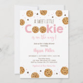 Invitation Petit Baby shower fille rose biscuit (Devant)