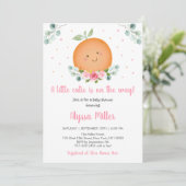 Invitation Petit Baby shower fille rose Cutie (Debout devant)