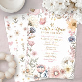 Invitation Petit Baby shower Fleur sauvage