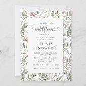 Invitation Petit Baby shower Fleur sauvage (Devant)