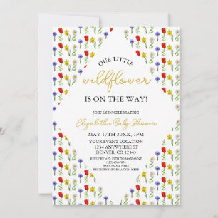 Invitation Petit Baby shower Fleur sauvage