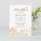 Invitation Petit Baby shower Fleur sauvage (Debout devant)
