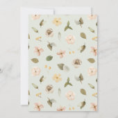 Invitation Petit Baby shower Fleur sauvage Oval Girl (Dos)