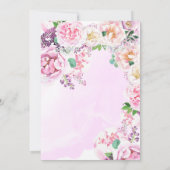 Invitation Petit Baby shower Floral d'éléphant dormant d'arac (Dos)