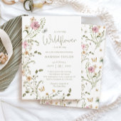 Invitation Petit Baby shower Floral Fleur sauvage