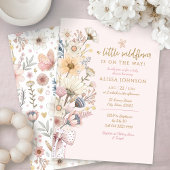 Invitation Petit Baby shower Floral Fleur sauvage