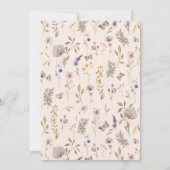 Invitation Petit Baby shower Floral Fleur sauvage (Dos)
