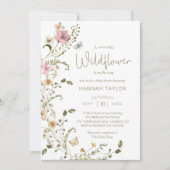 Invitation Petit Baby shower Floral Fleur sauvage (Devant)
